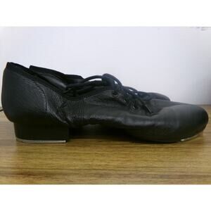 Dance Tap Shoes DanzNMotion Adult 9.5M Oxford Leather Black Split Sole